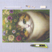 ヴィンテージフローラCatティッシュペーパー 薄葉紙 (クラフト)