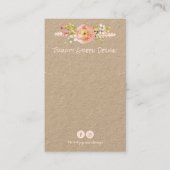 ヴィンテージフローラDIYネックレスイヤリングカードホルダー 名刺 (正面)