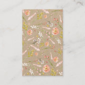 ヴィンテージフローラDIYネックレスイヤリングカードホルダー 名刺 (裏面)