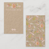 ヴィンテージフローラDIYネックレスイヤリングカードホルダー 名刺 (正面/裏面)