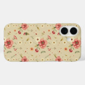 ヴィンテージフローラiPhone & iPadケース（ベージュ） Case-Mate iPhoneケース (裏面 (横))