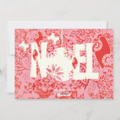 ヴィンテージフローラNoelクリスマスフォトカード シーズンカード (裏面)