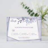 ヴィンテージフローラRSVP結婚の応答カード 出欠カード (スタンド正面)