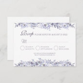 ヴィンテージフローラRSVP結婚の応答カード 出欠カード (正面/裏面)