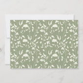 ヴィンテージフローラSage Ggreen日付カードの保存 セーブザデート (裏面)