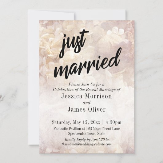 ヴィンテージフローラWe得披露宴のみ 招待状 (正面)