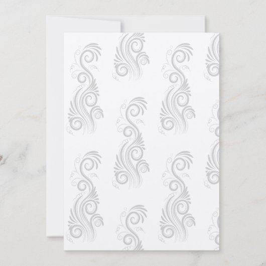 ヴィンテージフローリッシュブラックモノグラム結婚ズ セーブザデート (裏面)