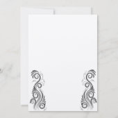 ヴィンテージフローリッシュブラック結婚モノグラムの写真 セーブザデート (裏面)