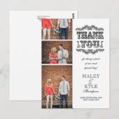 ヴィンテージフローリッシュホワイトありがとうフォトポストカード ポストカード (正面/裏面)