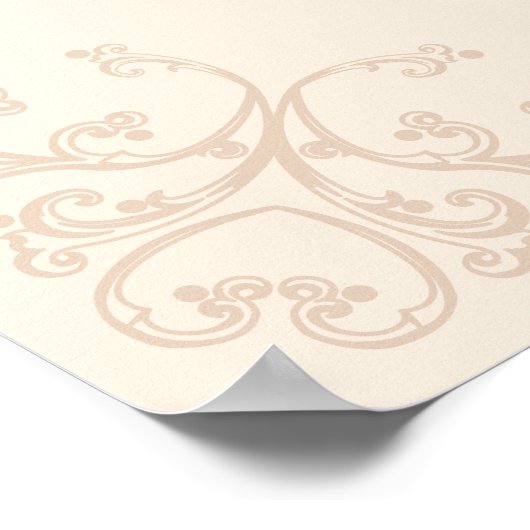 ヴィンテージフローリッ中国のク結婚フレーム ポスター (角)