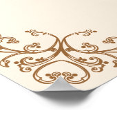 ヴィンテージフローリッ中国のク結婚フレーム ポスター (角)