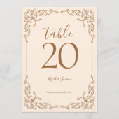 ヴィンテージフローリッ結婚シュのテーブルカード&メニュー プログラム (正面)