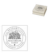 ヴィンテージフローリーラウンドカスタム差出人住所 ラバースタンプ (押印)