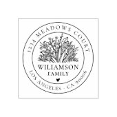 ヴィンテージフローリーラウンドカスタム差出人住所 ラバースタンプ (インプリント)