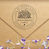 ヴィンテージフローリーラウンドカスタム差出人住所 ラバースタンプ