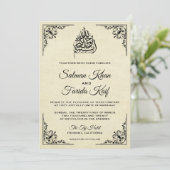 ヴィンテージフローリ華美スムスリム結婚式招待状 招待状 (スタンド正面)