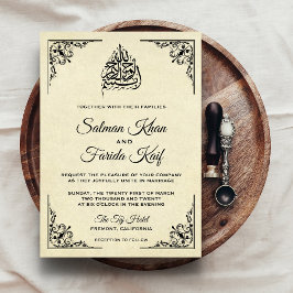 ヴィンテージフローリ華美スムスリム結婚式招待状 招待状