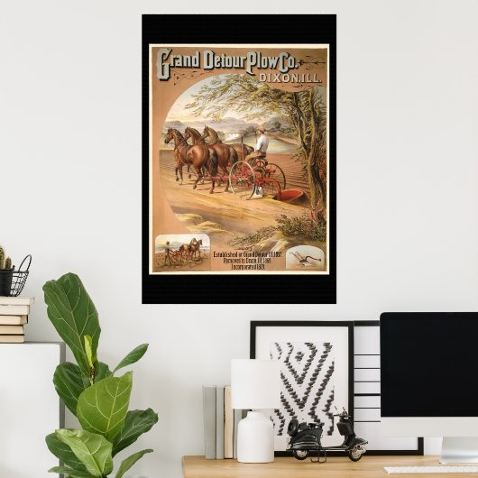 ヴィンテージフロー会社のポスタ広告ーの再発行 ポスター (ホームオフィス)