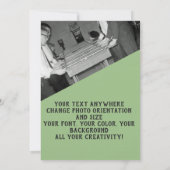 ヴィンテージフーズボールフズボールフォトテーブルフットボール 招待状 (裏面)