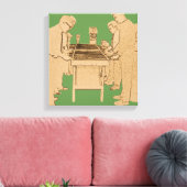 ヴィンテージフーズボール写真アートテーブルサッカー キャンバスプリント (インサイチュ (リビング))