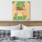 ヴィンテージフーズボール写真アートテーブルサッカー キャンバスプリント (インサイチュ (寝室))