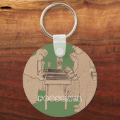 ヴィンテージフーズボール写真アートテーブルサッカー キーホルダー (正面)