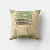 ヴィンテージフーズボール写真アートテーブルサッカー クッション (裏面)