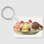 ヴィンテージフードデザート、バナナスプリットさくらんぼ キーホルダー (裏面)
