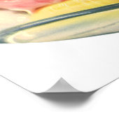 ヴィンテージフードデザート、バナナスプリットさくらんぼ ポスター (角)