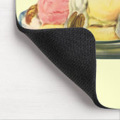 ヴィンテージフードデザート、バナナスプリットさくらんぼ マウスパッド (コーナー)