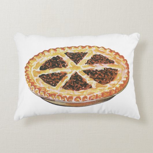 ヴィンテージフードデザート、フレッシュ焼いたペカンパイ アクセントクッション (正面)