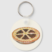 ヴィンテージフードデザート、フレッシュ焼いたペカンパイ キーホルダー (正面)
