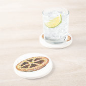 ヴィンテージフードデザート、フレッシュ焼いたペカンパイ コースター (側面)