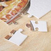 ヴィンテージフードデザート、フレッシュ焼いたペカンパイ ジグソーパズル (側面)