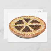 ヴィンテージフードデザート、フレッシュ焼いたペカンパイ ポストカード (正面/裏面)