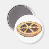 ヴィンテージフードデザート、フレッシュ焼いたペカンパイ マグネット (正面/裏面)