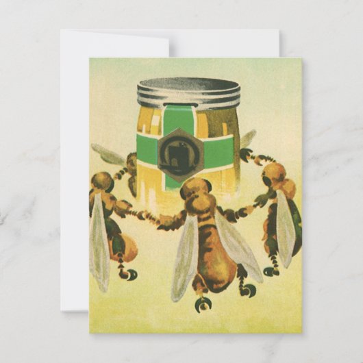 ヴィンテージフードハニーオーガニックビーズ踊りジャー (正面)