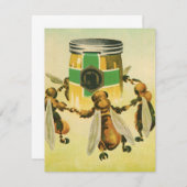 ヴィンテージフードハニーオーガニックビーズ踊りジャー (正面/裏面)