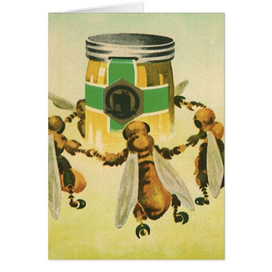 ヴィンテージフードハニーオーガニックビーズ踊りジャー (正面)