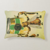 ヴィンテージフードハニーオーガニックビーズ踊りジャー アクセントクッション (裏面)