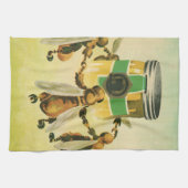 ヴィンテージフードハニーオーガニックビーズ踊りジャー キッチンタオル (横)