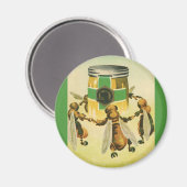 ヴィンテージフードハニーオーガニックビーズ踊りジャー マグネット (正面/裏面)