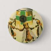 ヴィンテージフードハニーオーガニックビーズ踊りジャー 缶バッジ (正面)