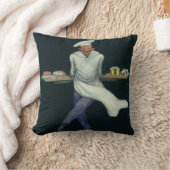 ヴィンテージフードビジネス、ペストリーデザート付きベーカー クッション (ブランケット)