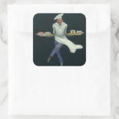 ヴィンテージフードビジネス、ペストリーデザート付きベーカー スクエアシール (バッグ)