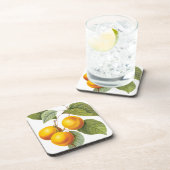 ヴィンテージフードフルーツアプリコットピーチバイルドート コースター (右側)