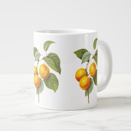 ヴィンテージフードフルーツアプリコットピーチバイルドート ジャンボコーヒーマグカップ (正面右)