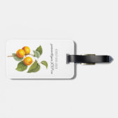 ヴィンテージフードフルーツアプリコットピーチバイルドート ラゲッジタグ (裏面横)