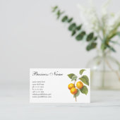 ヴィンテージフードフルーツアプリコットピーチバイルドート 名刺 (スタンド正面)