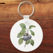 ヴィンテージフードフルーツパープルガーデンプラムズバイルドゥート キーホルダー (正面)